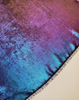 Purple Galaxy Foil Multi Shimmer Metallic Fabric by Yard Reflective Shiny Hologram Iridescent Material for Kimonos Kids Dress Crafts 115GSM