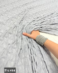 Textured Diamond Jacquard Fabric by Yard, 3D Ruched 4 Way Stretch Spandex Smocked Fabric for Prom Dresses, Leggings, Scrunchies, DIY 260 GSM