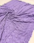 Lavender Textured Diamond Jacquard Fabric by the Yard, 3D Violet 4 Way Stretch Spandex for Prom Dresses, Leggings Scrunchies DIY 260 GSM