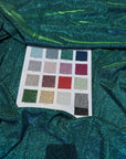 Jade Lurex Foam Glitter Knit Fabric by Yard, Reflective Blue Green Stretch Fabric, Shimmer Material for Gowns, Backdrops, Costumes ,Crafts - from Gala Textile