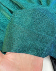 Jade Lurex Foam Glitter Knit Fabric by Yard, Reflective Blue Green Stretch Fabric, Shimmer Material for Gowns, Backdrops, Costumes ,Crafts - from Gala Textile