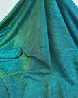Jade Lurex Foam Glitter Knit Fabric by Yard, Reflective Blue Green Stretch Fabric, Shimmer Material for Gowns, Backdrops, Costumes ,Crafts - from Gala Textile
