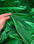 Kelly Green Metallic Lame Spandex Fabric, 4 - Way Stretch Foil Fabric by the Yard, Shiny Green Dancewear, Costumes, Luxury Apparel Material - from Gala Textile