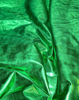 Kelly Green Metallic Lame Spandex Fabric, 4 - Way Stretch Foil Fabric by the Yard, Shiny Green Dancewear, Costumes, Luxury Apparel Material - from Gala Textile
