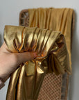 Metallic Gold Foil Spandex Lame Fabric by Yard Gold Lame Material, All Over Foil on Stretch Knit, for Dance Wear Costumes, Dresses, Leggings - from Gala Textile