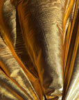 Metallic Gold Foil Spandex Lame Fabric by Yard Gold Lame Material, All Over Foil on Stretch Knit, for Dance Wear Costumes, Dresses, Leggings - from Gala Textile