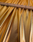 Metallic Gold Foil Spandex Lame Fabric by Yard Gold Lame Material, All Over Foil on Stretch Knit, for Dance Wear Costumes, Dresses, Leggings - from Gala Textile