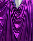 Metallic Lame Foil Stretch Fabric by Yard, 4 way Stretch All Over Foil on Stretch Knit, Perfect for Dance Wear, Costumes, Dresses, Leggings - from Gala Textile