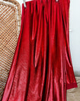Metallic Stretch Red Lame Foil Spandex Fabric by Yard Shiny Red Foil on Stretch Knit, Perfect for Dance Wear, Decor, Red Dresses, Leggings - from Gala Textile