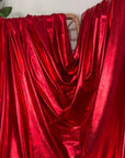 Metallic Stretch Red Lame Foil Spandex Fabric by Yard Shiny Red Foil on Stretch Knit, Perfect for Dance Wear, Decor, Red Dresses, Leggings - from Gala Textile