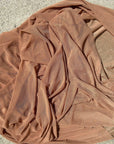 Mocha 4 way Stretch Power Mesh Fabric Nylon/Spandex Stretch, Bridal Power Mesh By Yard, Backdrop Soft Sheer Fabrics, Caramel Illusion Mesh - from Gala Textile