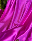 Pink Purple Casino Stretch Fabric Shiny Satin Spandex, Luxury Stretch Fabric for Dress, Activewear, Costumes, Spandex Knit Fabric by Yard - from Gala Textile