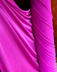 Pink Purple Casino Stretch Fabric Shiny Satin Spandex, Luxury Stretch Fabric for Dress, Activewear, Costumes, Spandex Knit Fabric by Yard - from Gala Textile