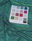 Jade Lurex Foam Glitter Knit Fabric by Yard, Reflective Blue Green Stretch Fabric, Shimmer Material for Gowns, Backdrops, Costumes ,Crafts