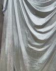 Silver Spandex Lame Foil Fabric by Yard Super Stretch Metallic Lame All Over Foil on Stretch Knit for Dance Wear Costumes, Dresses, Leggings