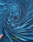 Teal Luxury Velvet Fabric Stretch by Yard Blue Velvet Material For Dresses, Clothes, Scrunchies, Bows, Backdrops, Drapes, Baby Shower Fabric