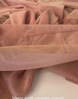 Mocha 4 way Stretch Power Mesh Fabric Nylon/Spandex Stretch, Bridal Power Mesh By Yard, Backdrop Soft Sheer Fabrics, Caramel Illusion Mesh