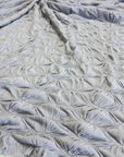 Silver Textured Diamond Jacquard Fabric