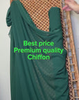 Green Chiffon Fabric By The Yard Hunter Green Affordable Fabrics Bridal Chiffon Sheer Light Weight Green Chiffon Fabric for Dress Veil Bows