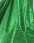Green Shimmer Lurex Knit Fabric by Yard, Green Luxury Stretch Sparkle Spandex Glitter for Gowns, Backdrops, 2 Way Stretch Christmas Crafts