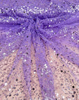 Purple Beaded Lace Fabric by Yard | Embroidered with Pearls & Sequins Mesh | Sequin on Sheer Mesh Bridal Dresses, Gowns, Veils, Table Decor - from Gala Textile