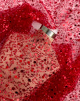 Red Beaded Lace Fabric by Yard | Embroidered with Pearls & Sequins Mesh | Red Sequin on Sheer Mesh Bridal Dresses, Gowns, Veils, Table Decor - from Gala Textile