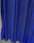 Royal Blue 4 Way Stretch Lurex Knit Fabric, Shimmery Dance Wear Fabric, Blue Glittery Nylon Spandex By Yard, Premium Quality Material - from Gala Textile