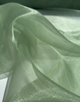 Sage Crystal Organza Fabric By the Yard, Shinny Green Organza Material for Wedding Wear, Evening Gowns, Event Decoration, Bows Making Fabric - from Gala Textile