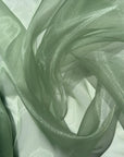 Sage Crystal Organza Fabric By the Yard, Shinny Green Organza Material for Wedding Wear, Evening Gowns, Event Decoration, Bows Making Fabric - from Gala Textile