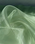 Sage Crystal Organza Fabric By the Yard, Shinny Green Organza Material for Wedding Wear, Evening Gowns, Event Decoration, Bows Making Fabric - from Gala Textile