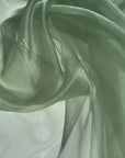Sage Crystal Organza Fabric By the Yard, Shinny Green Organza Material for Wedding Wear, Evening Gowns, Event Decoration, Bows Making Fabric - from Gala Textile