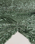 Sage Green Sequins on Sage Velvet Fabric by Yard, Green Sequin Material for Dresses Gowns, Curtains Bows, Bridal Backdrops DYI Crafts Fabric - from Gala Textile