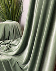 Sage Green Stretch Velvet Fabric By Yard Green Material Polyester Velvet Fabric for Bows Top Knots Head Wraps Scrunchies, Gowns Bridal Decor - from Gala Textile