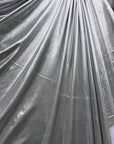 Silver Spandex Lame Foil Fabric by Yard Super Stretch Metallic Lame All Over Foil on Stretch Knit for Dance Wear Costumes, Dresses, Leggings - from Gala Textile