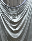 Silver Spandex Lame Foil Fabric by Yard Super Stretch Metallic Lame All Over Foil on Stretch Knit for Dance Wear Costumes, Dresses, Leggings - from Gala Textile