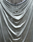 Silver Spandex Lame Foil Fabric by Yard Super Stretch Metallic Lame All Over Foil on Stretch Knit for Dance Wear Costumes, Dresses, Leggings - from Gala Textile