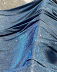 Slate Blue Foam Lurex Glitter Fabric by Yard, Fade Blue Sparkling Lurex for Shimmery Dress, Gown, Drapes Luxury Fabric, Premium Quality - from Gala Textile