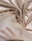 Taupe Chiffon Fabric By Yard, Sheer Fabric Light Weight Chiffon, Cream Bridal Neutral Material for Drapes, Dress Arch Draping Fabric - from Gala Textile
