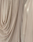 Taupe Chiffon Fabric By Yard, Sheer Fabric Light Weight Chiffon, Cream Bridal Neutral Material for Drapes, Dress Arch Draping Fabric - from Gala Textile