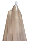 Taupe Chiffon Fabric By Yard, Sheer Fabric Light Weight Chiffon, Cream Bridal Neutral Material for Drapes, Dress Arch Draping Fabric - from Gala Textile