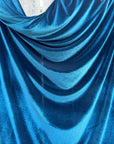 Teal Luxury Velvet Fabric Stretch by Yard Blue Velvet Material For Dresses, Clothes, Scrunchies, Bows, Backdrops, Drapes, Baby Shower Fabric - from Gala Textile