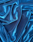 Teal Luxury Velvet Fabric Stretch by Yard Blue Velvet Material For Dresses, Clothes, Scrunchies, Bows, Backdrops, Drapes, Baby Shower Fabric - from Gala Textile