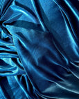 Teal Luxury Velvet Fabric Stretch by Yard Blue Velvet Material For Dresses, Clothes, Scrunchies, Bows, Backdrops, Drapes, Baby Shower Fabric - from Gala Textile