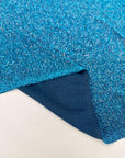 Turquoise 4 Way Stretch Lurex Fabric by The Yard Knit Spandex Shimmery Multi Color Blue Glitter Knit For Dressmaking Gown Backdrop Drapes - from Gala Textile