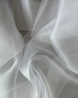 White Crystal Organza Fabric Sold by Yard, Lightweight Sheer Shiny for Bridal Apparel, Gowns Premium Quality White Organza Bows Fabric DYI - from Gala Textile