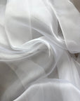 White Crystal Organza Fabric Sold by Yard, Lightweight Sheer Shiny for Bridal Apparel, Gowns Premium Quality White Organza Bows Fabric DYI - from Gala Textile