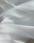 White Crystal Organza Fabric Sold by Yard, Lightweight Sheer Shiny for Bridal Apparel, Gowns Premium Quality White Organza Bows Fabric DYI - from Gala Textile