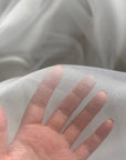 White Crystal Organza Fabric Sold by Yard, Lightweight Sheer Shiny for Bridal Apparel, Gowns Premium Quality White Organza Bows Fabric DYI - from Gala Textile