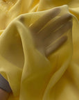 Yellow Chiffon Fabric By The Yard , Yellow Bridal Fabric, Bridal Chiffon, Sheer Fabric Light Weight Yellow Chiffon Fabric for Dress Veil - from Gala Textile