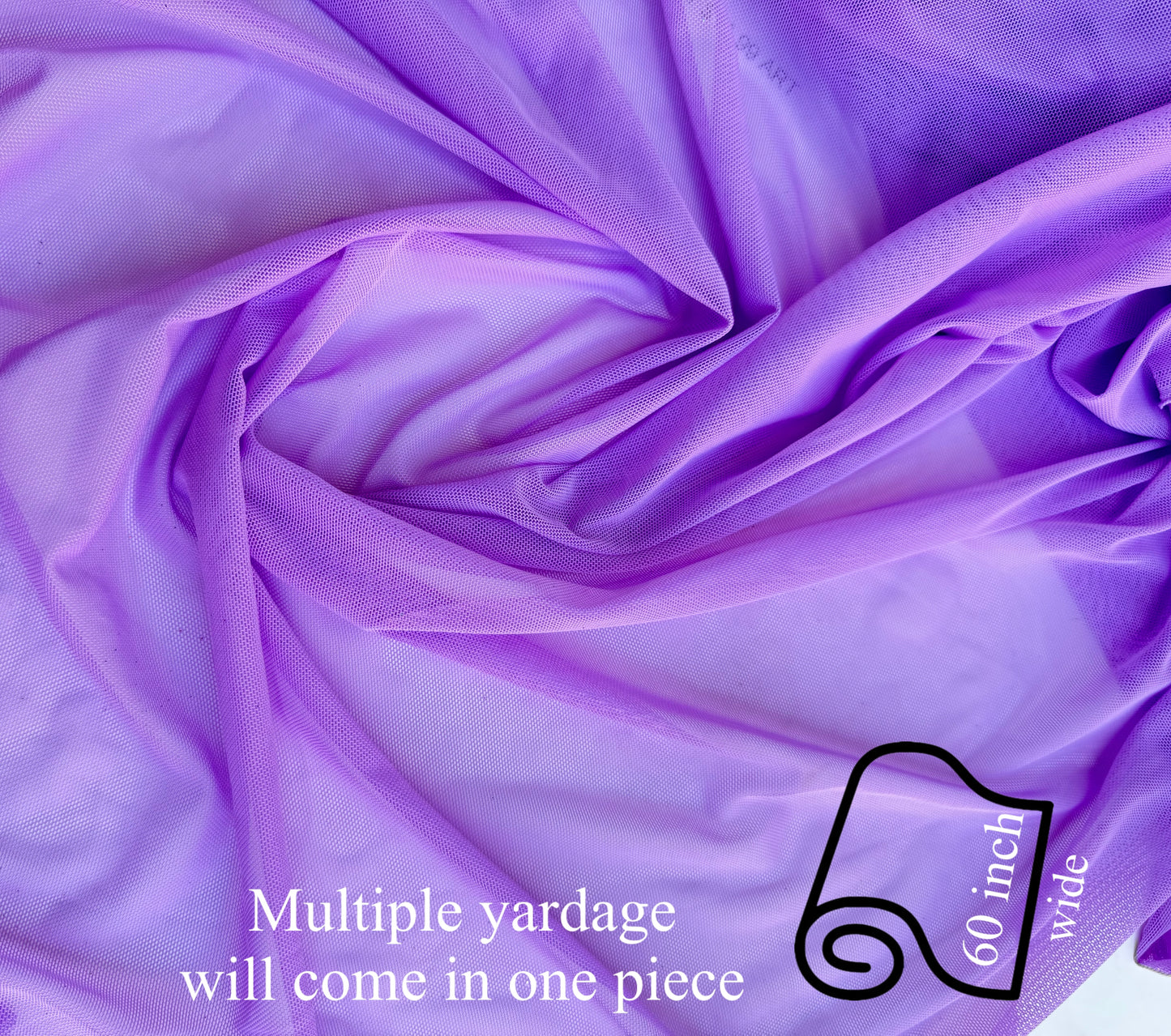 Purple power mesh fabric sold by the yard